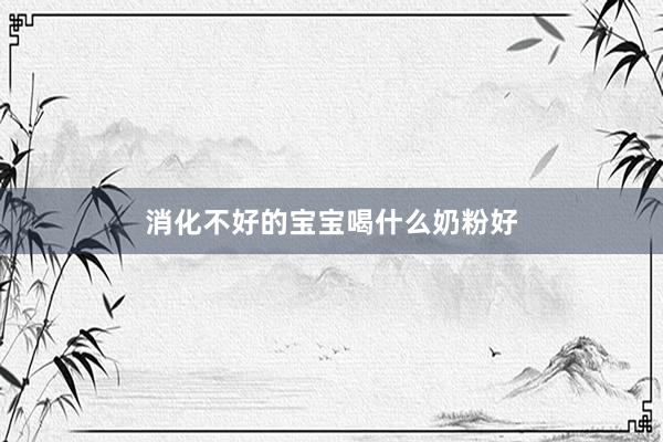 消化不好的宝宝喝什么奶粉好