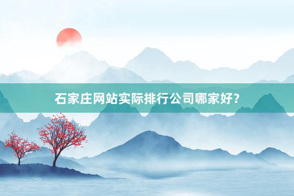 石家庄网站实际排行公司哪家好？