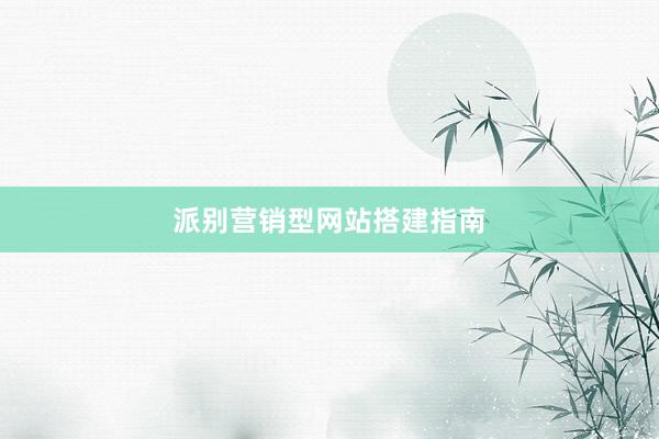 派别营销型网站搭建指南